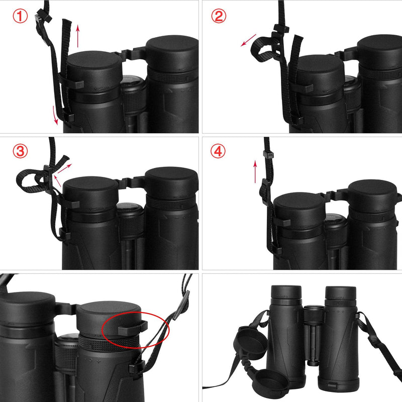 TROSCAS Super Comfort Neoprene Optic Straps | Loop Connectors | Field Repair Buckle | Lightweight | Adjustable Length Neck Straps for Binoculars Cameras (Type 4)