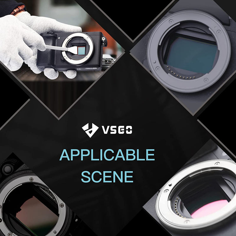 VSGO 12 Pcs Digital Camera Cleaning Swab APS-C Sensor Cleaning Swabs for DSLR or SLR Digital Camera