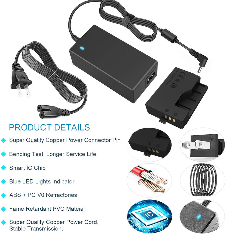 F1TP ACK-E10 AC Power Adapter Charger DR-E10 Dummy Battery Kit Replacement LP-E10 Battery for Canon EOS Rebel T3 T5 T6 T7 1100D 1200D 1300D 2000D 4000D Digital Cameras