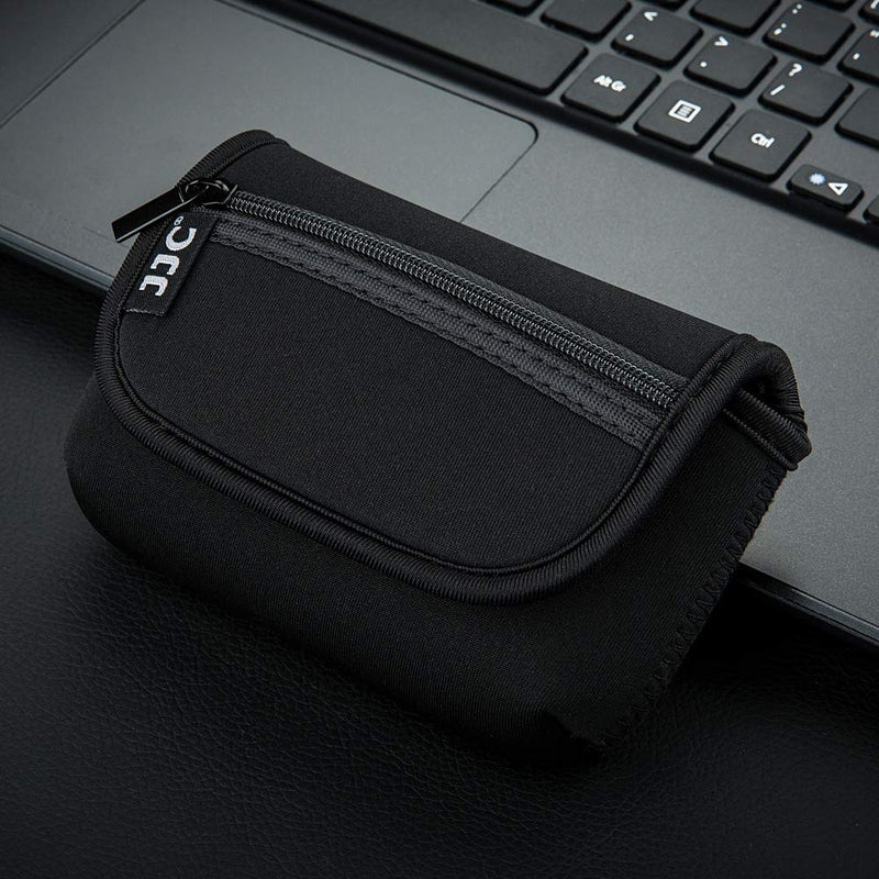 JJC Neoprene Compact Digital Camera Case Travel Pouch for Sony ZV-1 RX100 VII VA VI V IV III II DSC W800 W830 WX500 HX99 HX90V HX80 for Canon G7X III II G9X II SX740 SX730 SX620 SX610 ELPH 360 190 180 Black