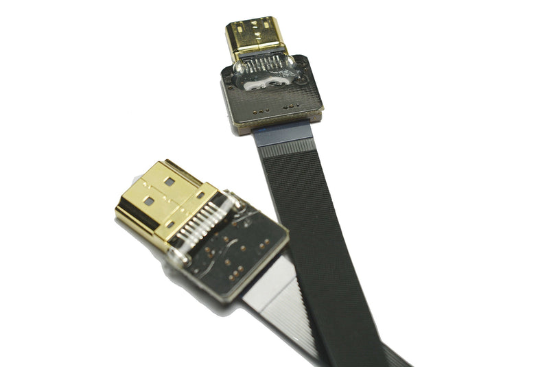 Short Slim Flat HDMI FPV HDMI Cable Mini HDMI Straight to Standard HDMI Full HDMI Normal HDMI Straight HDMI male for rig gimbal Canon 5D3 5D2, panasonic lumix GH3 GH2, sony nex 5N 5T 5R 7N 10CM
