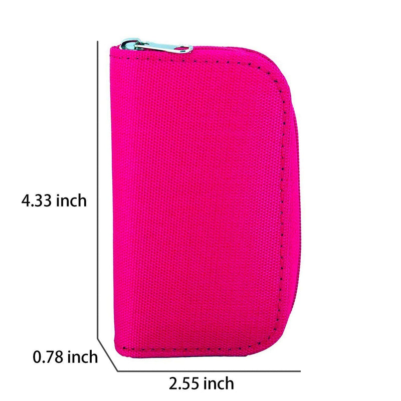 Memory Card Carrying Case - Suitable for SDHC and SD Cards - 8 Pages and 22 Slots -Pink Pink