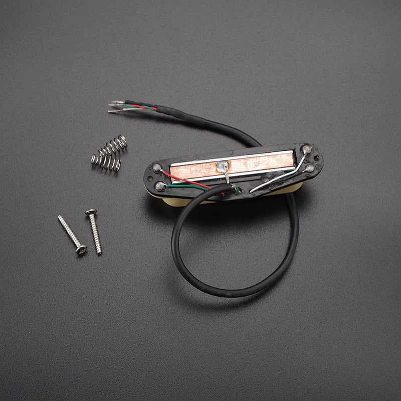 Alnicov Guitar Hot Rails Pickup,Dual Coil 4 Wires Mini Humbucker Neck Pickup for ST Stratocaster Guitar Parts