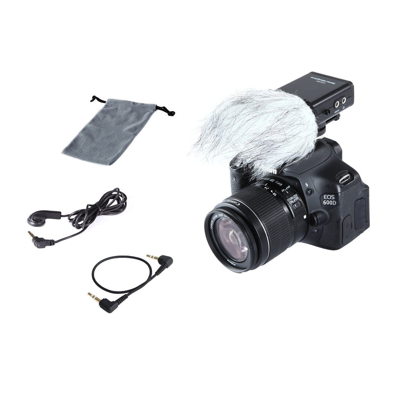 Movo VXR280 Camera Mount Condenser Stereo Video Microphone with 90°-120° Adjustable Directional Mic Capsules