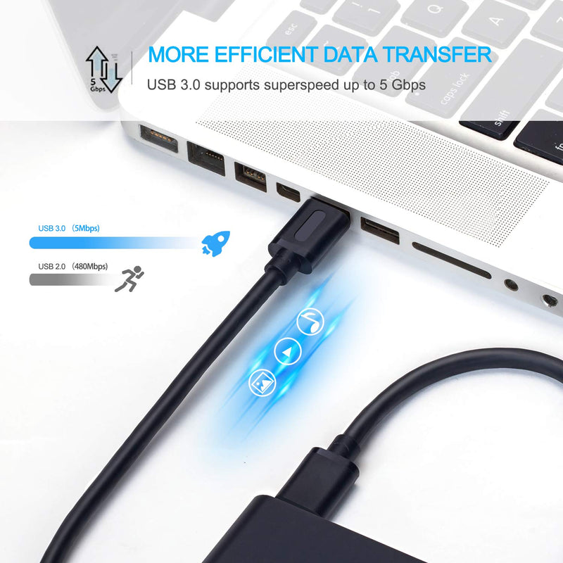 USB 3.0 A to A Male Cable 25Ft,USB to USB Cable USB Male to Male Cable USB Cord with Gold-Plated Connector for Hard Drive Enclosures, DVD Player, Laptop Cooler(25Ft/8M) 25 Ft/8M