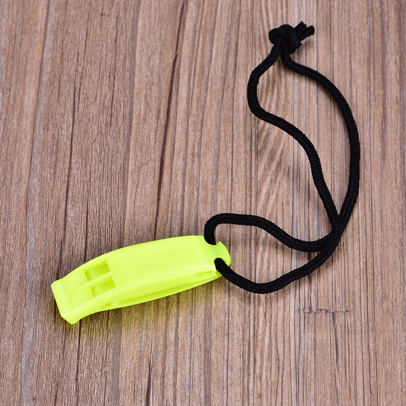 Fishlor Safety Whistle, 3Colors Loud Survival Safety Rescue Emergency Rescue Whistle for Diving Hiking Camping(Yellow and Green)