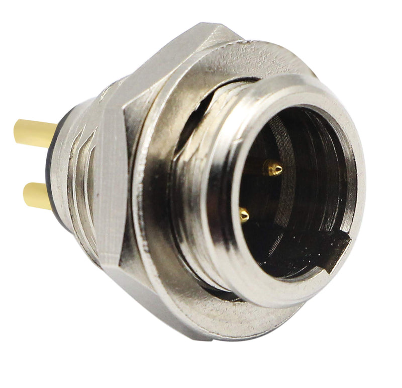 [AUSTRALIA] - zdyCGTime DIY 3 Pin Mini XLR Adapters 3 Pin Mini XLR Male Socket Connector for Mic (Microphone) and Chassis Panel Mount XLR Aviation Circular Plug Connector(2 Pack) 