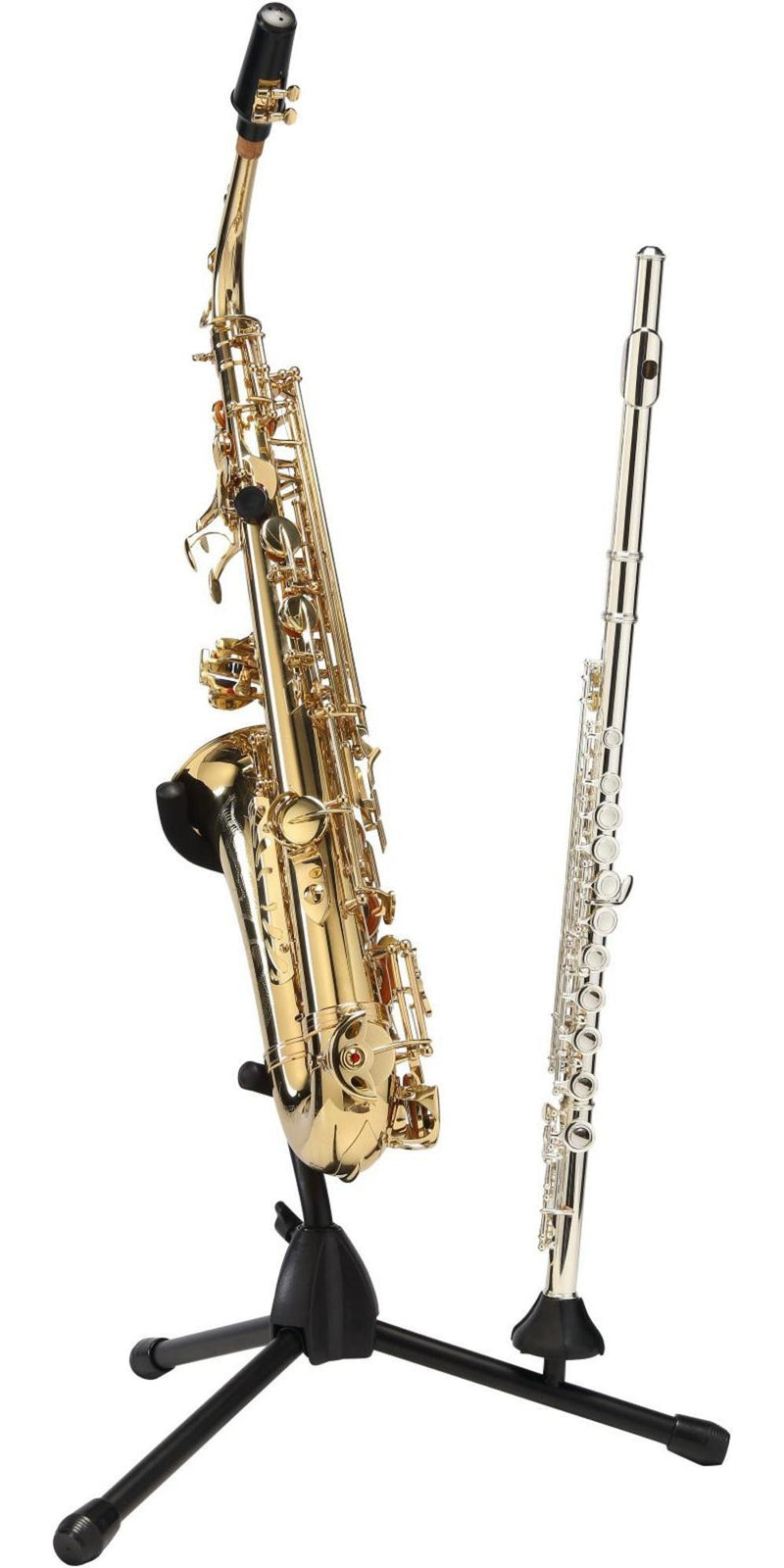 Titan Folding Alto or Tenor Saxophone Stand with Single Flute or Clarinet Peg