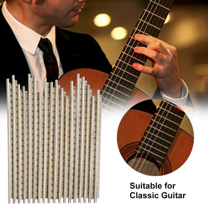 Dilwe 18pcs Standard Guitar Fret Wire, Guitar Copper FretWire 2mm Width for Classical Guitar …