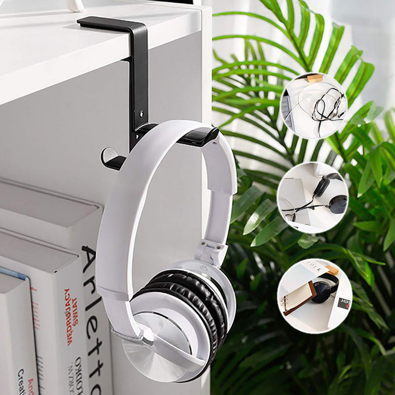 Oriolus Headphone Hanger Headset Hook Holder with Adjustable Clamp for Desk (White) White