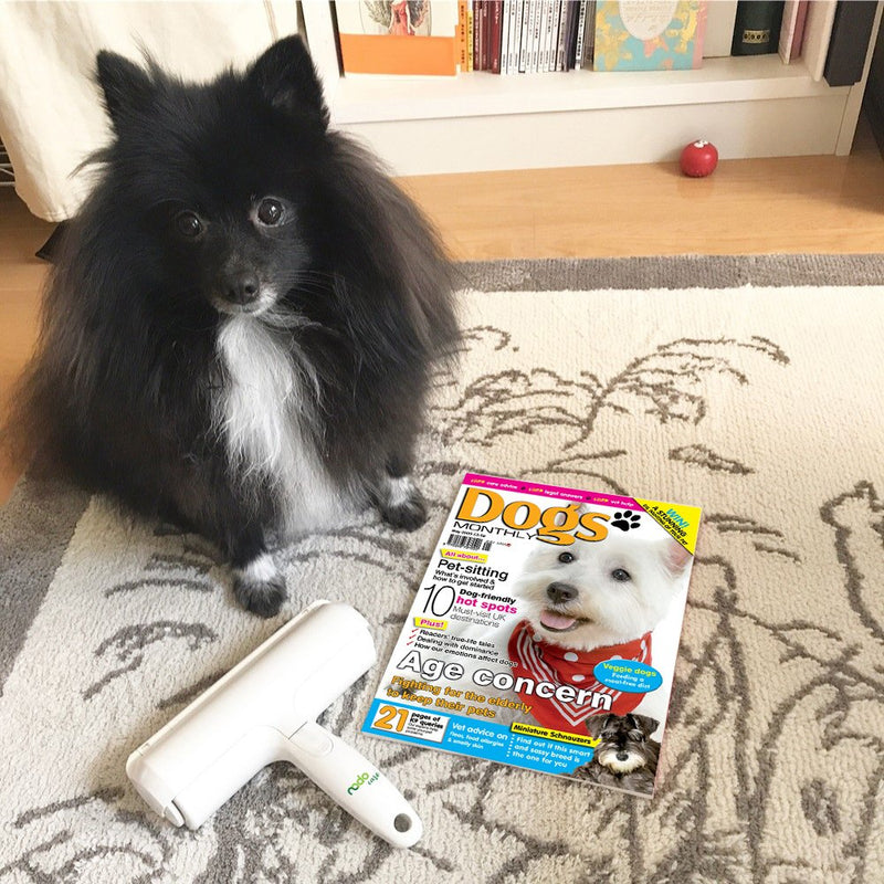 Nado care Pet Hair Remover Roller - Lint Roller for pet Hair - Self Cleaning Dog & Cat Hair Remover - Remove Dog, Cat Hair from Furniture, Carpets, Bedding, Clothing and More. White