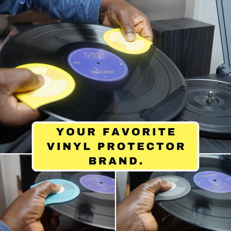 Vinyl Quantum 6 Pieces Anti Static Record Miiten & Handler - Record Player Accesories with Soft Microfiber Material, Protect Against Scratch & Dirt.