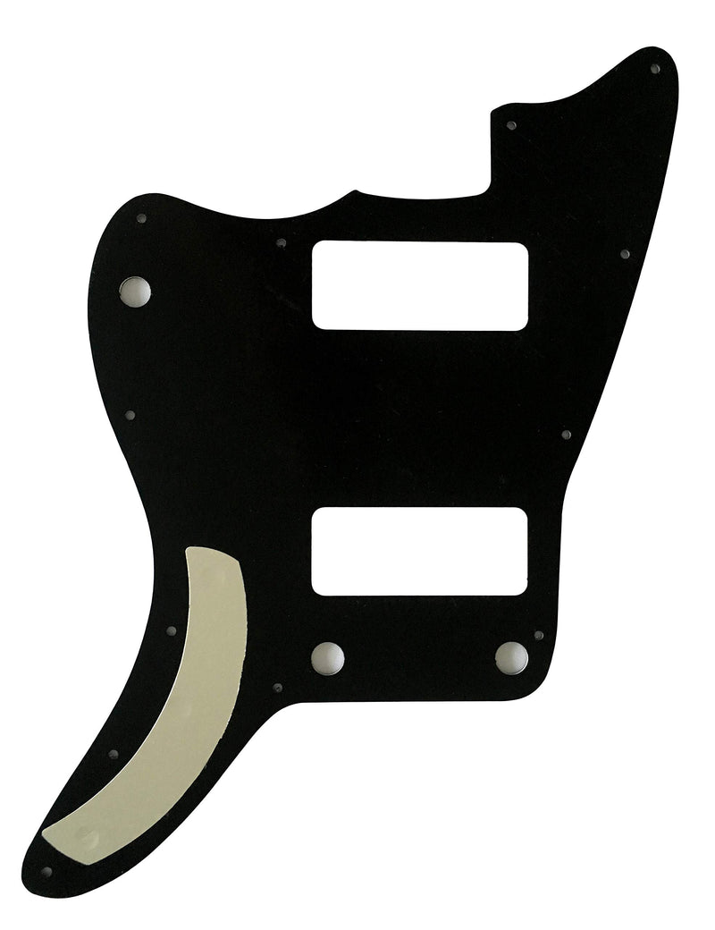 Custom For US Jazzmaster P90 Style No Rthythm Electric Guitar Pickguard (3 Ply Black) 3 Ply Black