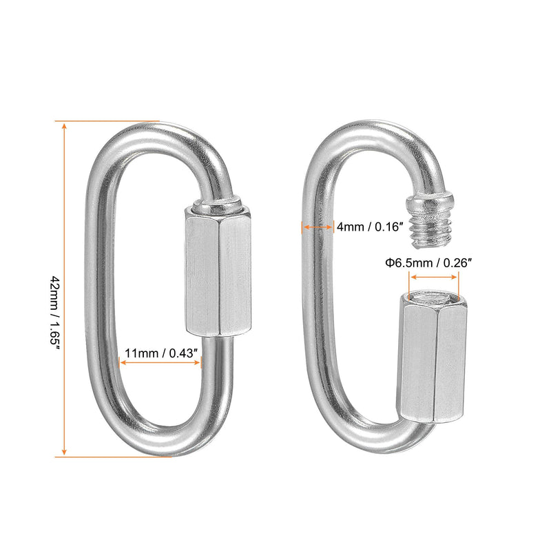 [AUSTRALIA] - uxcell Proof Coil Chain 1.2 Meter 2.95mm Thick 176Lbs Load Capacity with 2 Quick Link, Zinc Plated 304 Stainless Steel for Clothes Hanging Guardrail 