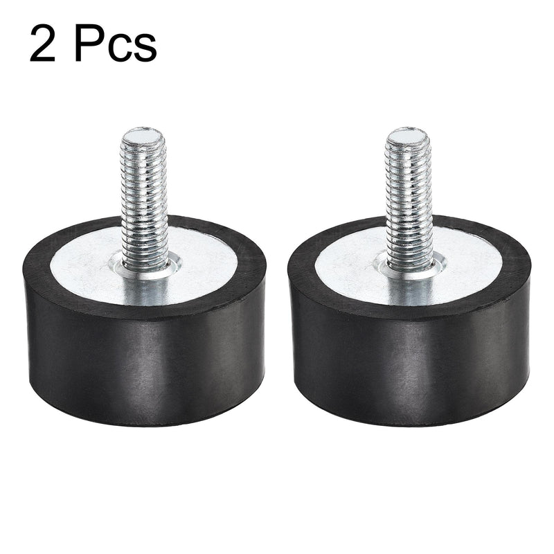 uxcell M8 Rubber Mounts, 2pcs Male Thread Shock Absorber, for Motor Generator Compressor Garage Reverse Pump Impact Air Generator Bobbins, D40mmxH20mm