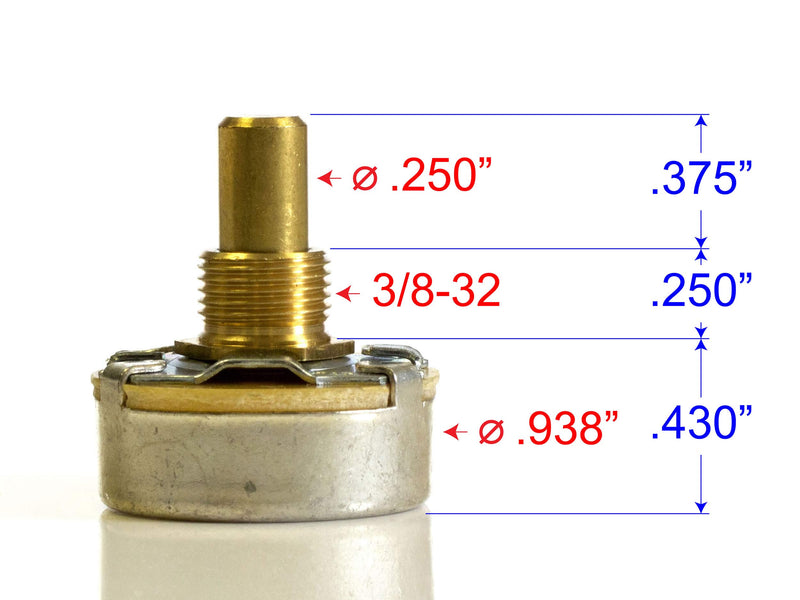 CTS Pot, 500k Audio, Solid Shaft (10 Pack)