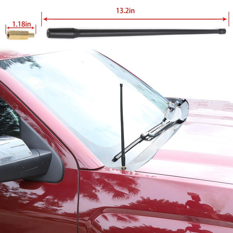 CheroCar FM/AM Radio Antenna Compatible for Chevy Silverado GMC Sierra, 7.48 inches, Internal Copper Coil, FM/AM Reception, Exterior Accessories, Black-C…… C