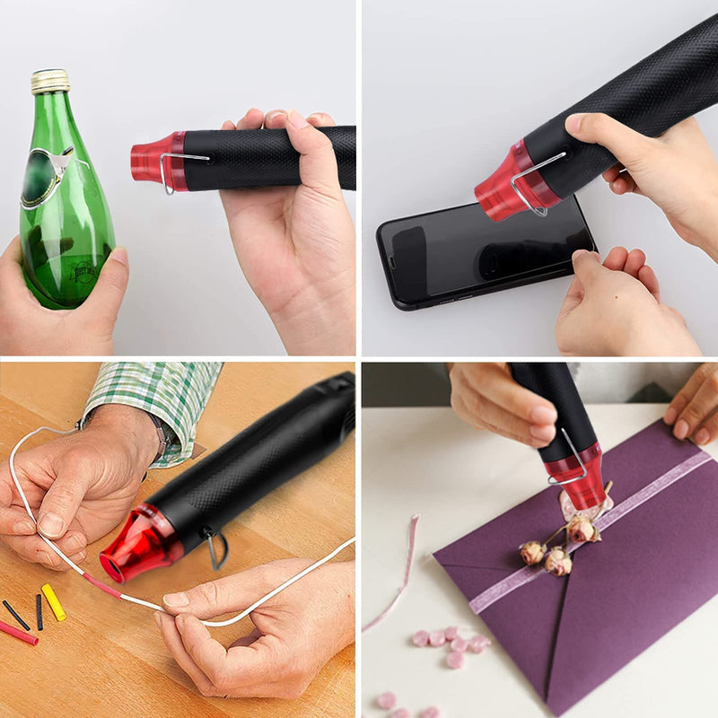 FloweryOcean Heat Shrink Tubing Kit - 2:1 Shrink Ratio,328Pcs Wire Shrink Wrap Tubing and 300W Mini Heat Gun - for Shrink Wrapping, Wire and Cable Repair, Hand Crafts