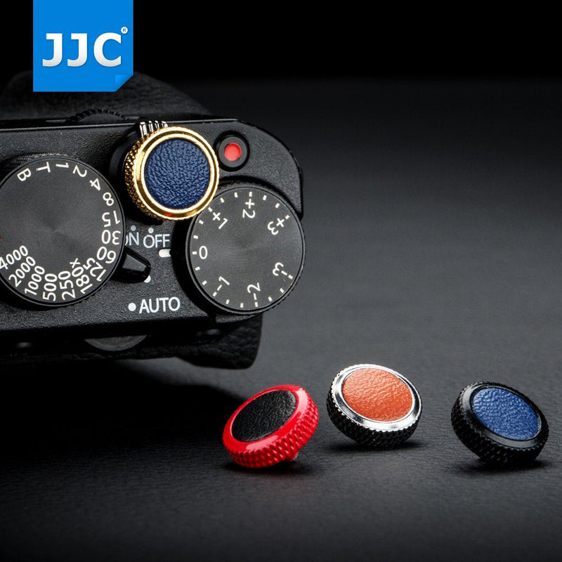 JJC Soft Camera Shutter Release Button Cap for X-T30 II X-T30II XT20 XT10 X-E4 X-T4 X-T3 X-T2 X-Pro3 X-Pro2 X-Pro1 X100V X100F X100T X100S X-E3 X-E2S for RX10 IV III II RX1RII RX1R /Golden Blue Golden Blue