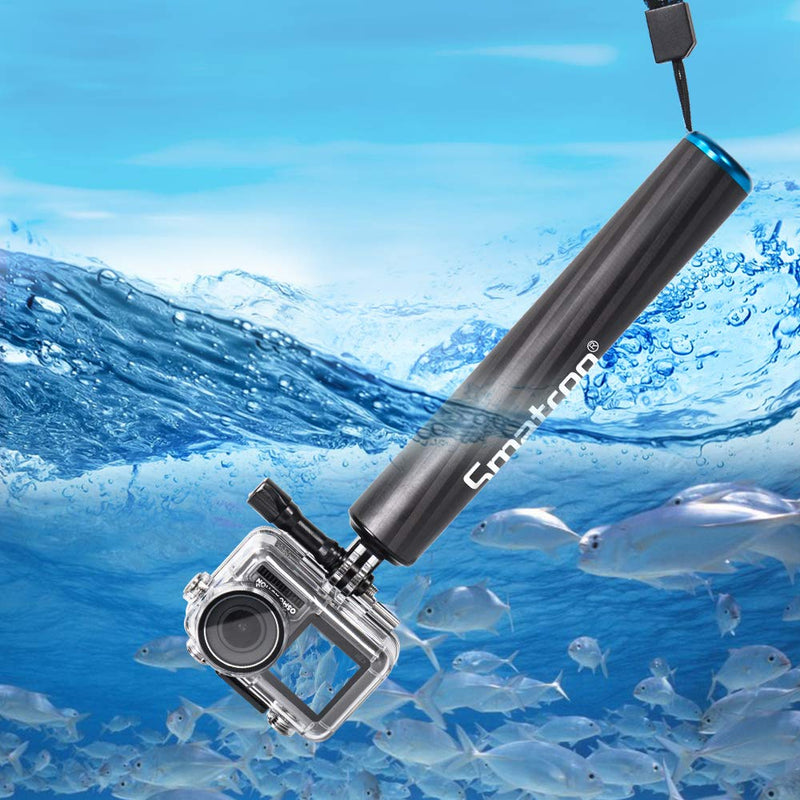 Smatree F2 Waterproof Floating Carbon Fiber Selfie Stick Compatible for GoPro MAX/Hero/9/8/7/6/5/4/3 Plus/3/2/1/DJI OSMO Action