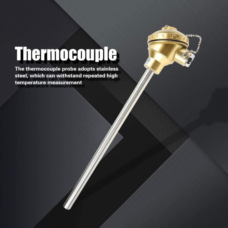BWLZSP WRN-130 K Type 201 Stainless Steel Probe Thermocouple Temperature Sensor, Measure Range 0-1300℃