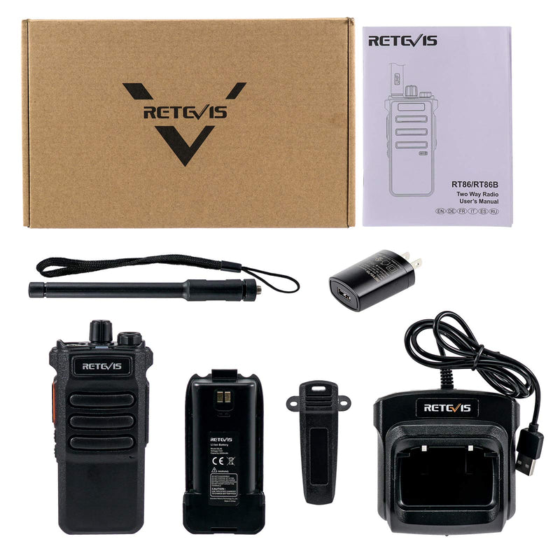 Retevis RT86 Long Distance Walkie Talkies, Heavy Duty 2600 mAh Rechargeable Two Way Radio,Remote Alarm USB Charging Rugged Walkie Talkie Adults, for Offroad(1 Pack)