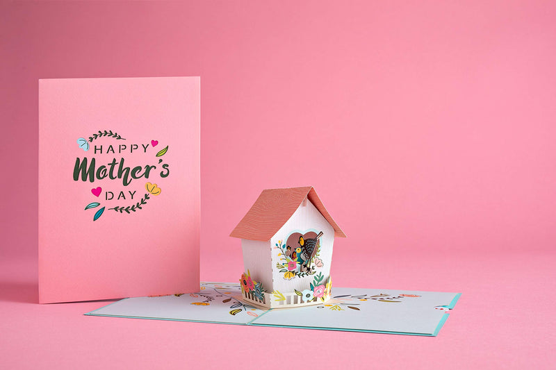 Lovepop Mother's Day Birdhouse Pop Up Card - 3D Card, Mother's Day Pop Up Card, Card for Mom, Mothers Day Card for Wife, Greeting Card, 3D Mother's Day Card, Mom Card