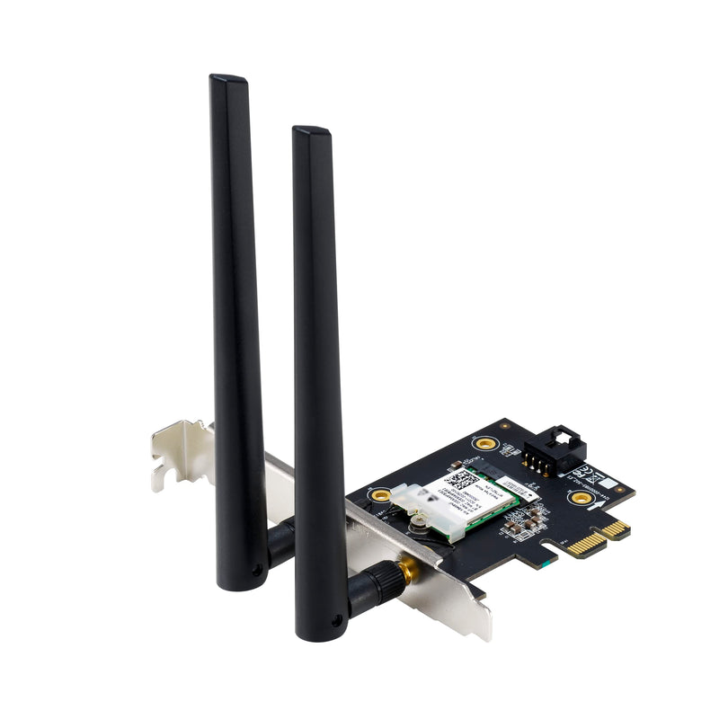 [AUSTRALIA] - ASUS PCE-AXE5400 WiFi6 6E PCI-E Adapter with 2 External Antennas. Supporting 6GHz Band, 160MHz, Bluetooth 5.2, WPA3 Network Security, OFDMA and MU-MIMO AXE5400 | WiFi 6E 