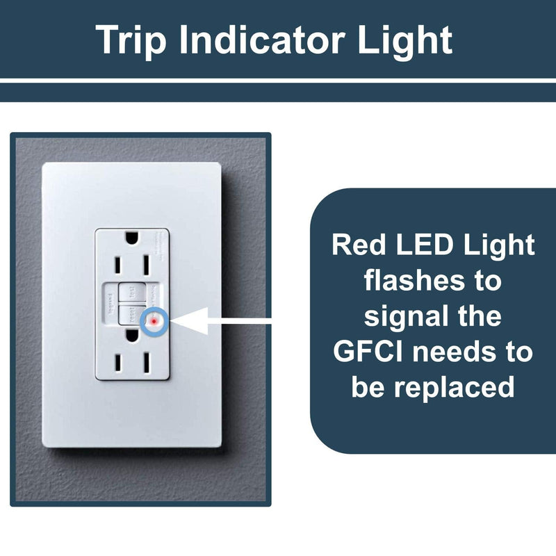 Legrand radiant Self-Test GFCI Rocker Decorator Switch, Safe for Kids, Tamper Resistant Outlets, 15 Amps, Black, 1597SWTTRBKCCD4
