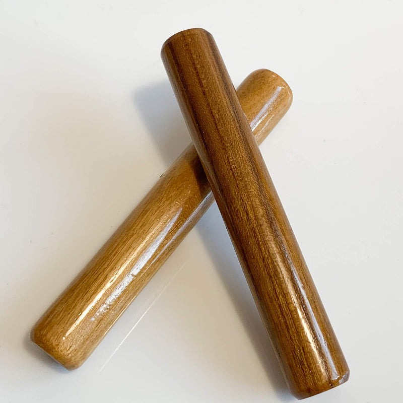 Handmade Wooden Claves - Pair of Rhythm Sticks - Fair Traded