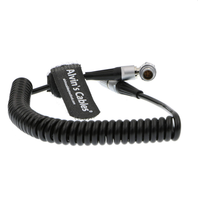 Alvin's Cables 5 Pin Timecode Coiled Cable for Sound Devices ZAXCOM DENECKE XL-LL Right Angle 5pin