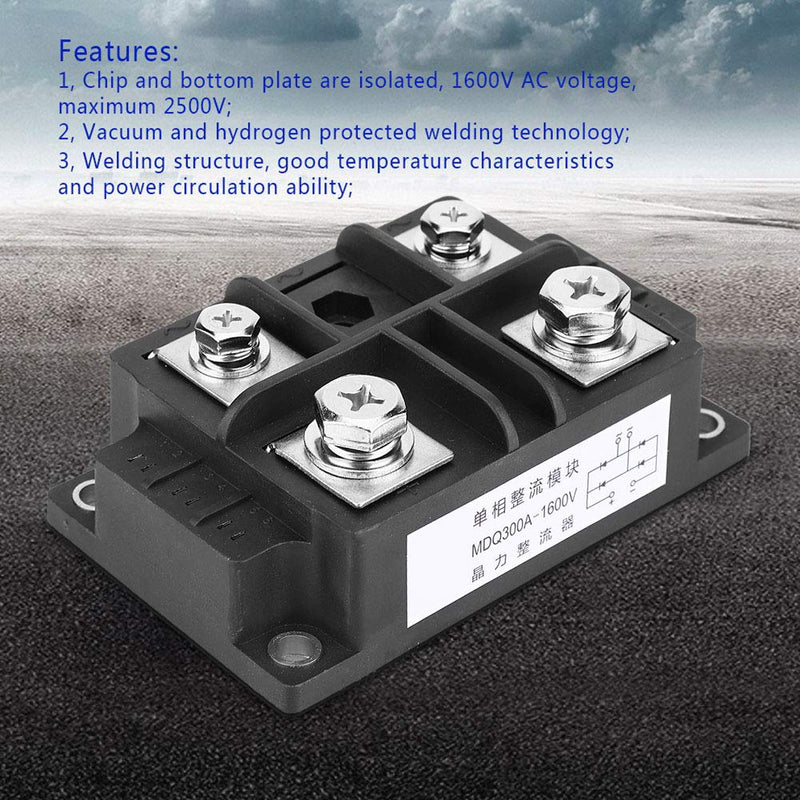 1pc Singe Phase Rectifier Module Rectifier diode Bridge 4 Terminals MDQ 300A/1600V