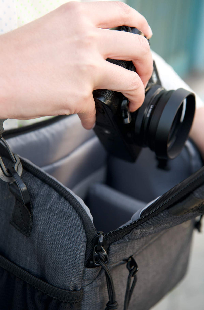 Tamrac Tradewind 2.6 Shoulder Bag for Compact DSLR, Mirrorless Camera, Dark Grey X-Small (2.6L)