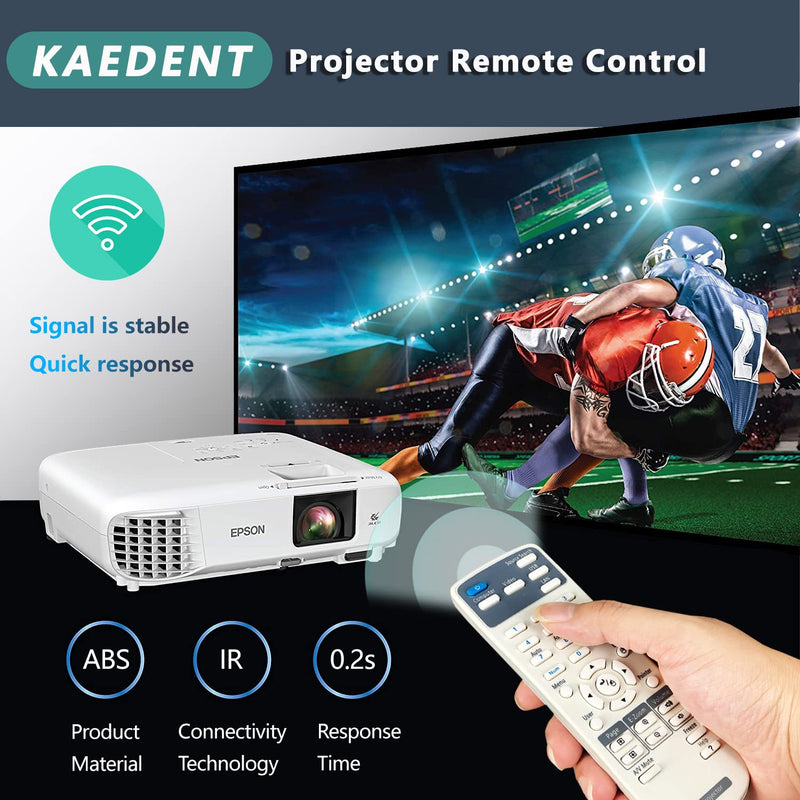 New Projector Remote Control for Epson Home Cinema, EX- EMP- EB- VS- H- BrightLink Powerlite Series, (EX3220, EX5220, EX5230, EX6220, EX7220,EB-C28S, EB-X11 EB-S18 EB-S4 EB-X24 EB-S31 VS230, VS330)