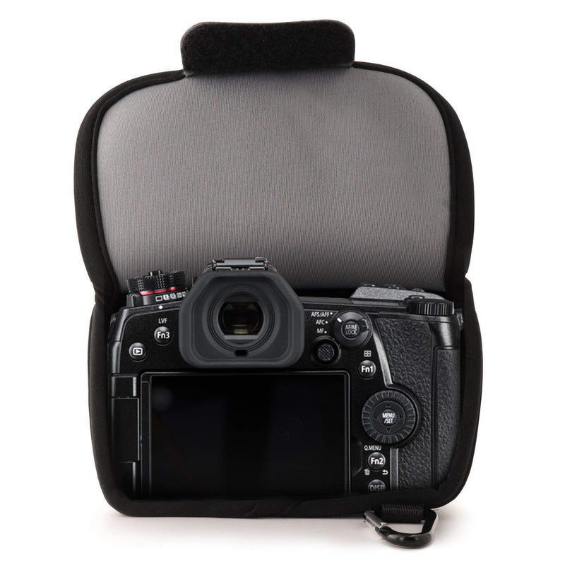 MegaGear Ultra Light Neoprene Camera Case Compatible with Panasonic Lumix DMC-GX8 (14-140mm) Grey