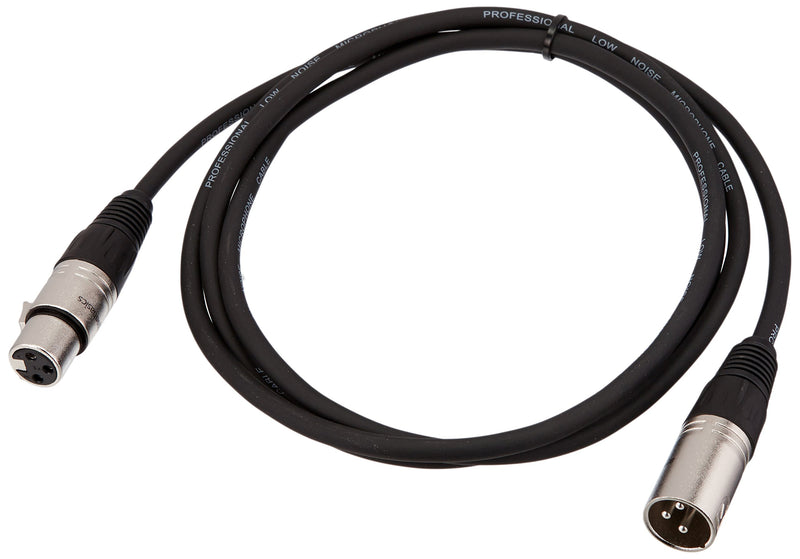 [AUSTRALIA] - AmazonBasics XLR Male to Female Microphone Cable - 6 Feet, Black 1-Pack 
