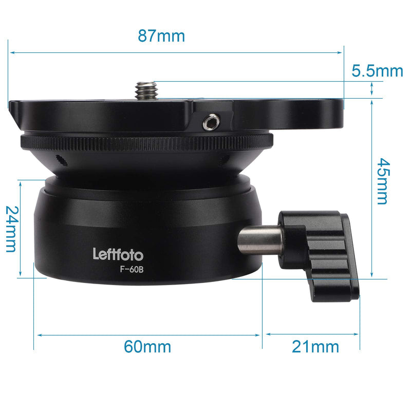 Tripod Leveling Base Half Ball Quick Tilted up and Down 15 Degrees in Any Direction for Canon Nikon and Other DSLR Cameras Tripods Monopods with Offset Bubble Level