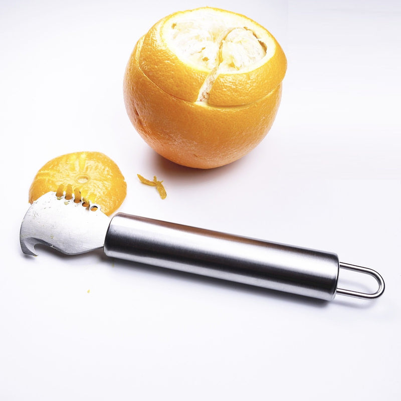 2 In 1 Lemon Zester Grater Orange Citrus Peeler Tool with Hanging Loop