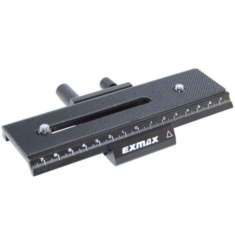 EXMAX® 16cm 2 Way Macro Shot Focusing Focus Rail Slider/Close-up Shooting 1/4 Quick Screw Release Mount Camera Flash Support Plate