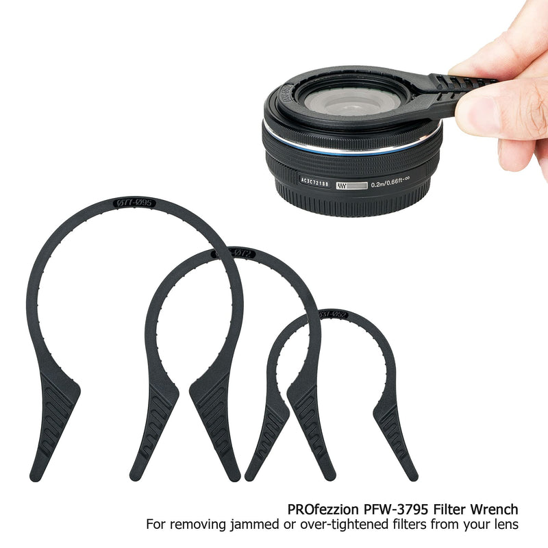 [AUSTRALIA] - PROfezzion 3-Pack Camera Lens Filter Wrench Kit for CPL UV ND Filter, Fit 37-52mm 55-72mm 77-95mm Lens Thread for Canon Nikon Sony Fujifilm Olympus Pentax & Other Camera 