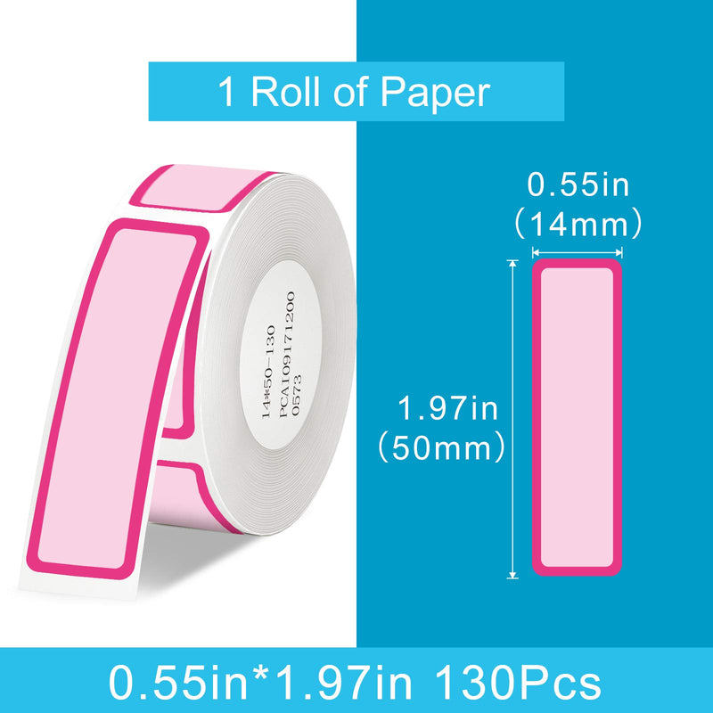 NIIMBOT D11 Label Maker Tape Adapted Label Print Paper Standard Laminated Office Labeling Tape Replacement (Meganta) Meganta
