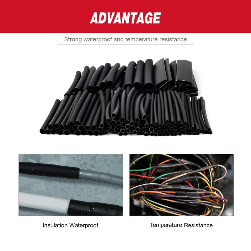 Nilight 130 Pcs 3:1 Heat Shrink Tubing Kit Dual Wall Adhesive Sleeve Tube Electrical Wire Cable Wrap Tube Assortment with Storage Case for DIY