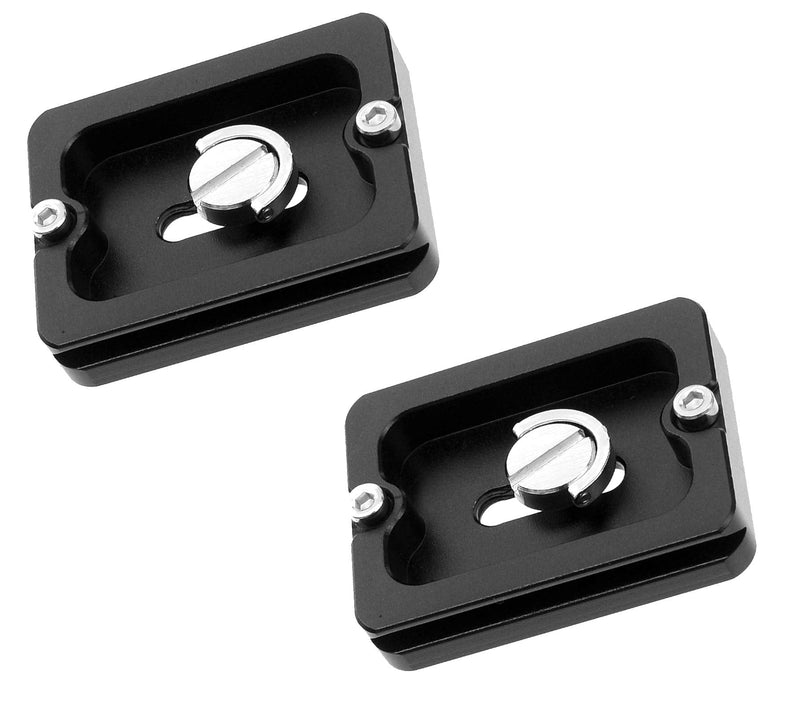(2 Packs) Fotasy 50mm Arca Swiss Plate, 50 mm QR Plate, Quick Release Plate, Small Arca Plate, Tripod Quick Release Plate fits Arca-Swiss Universal Standard Clamp for DSLR Camera Tripod Ballhead 43mm Arca Clamp