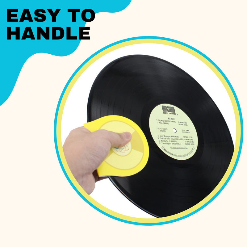 Vinyl Quantum 6 Pieces Anti Static Record Miiten & Handler - Record Player Accesories with Soft Microfiber Material, Protect Against Scratch & Dirt.