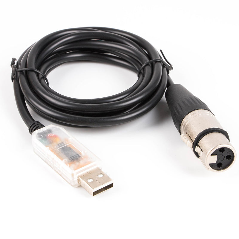 [AUSTRALIA] - USB RS485 to DMX512 Lighting Equipment Control Cable Stage Lighting DJ Cable With LED Signal Interface Adapter for Freesyler (16.4ft) 16.4ft 