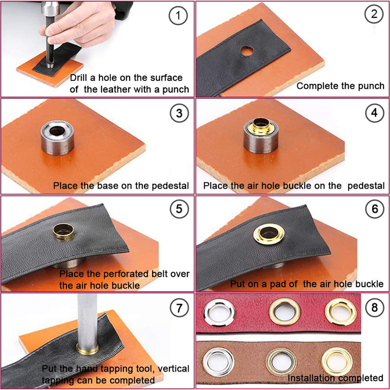 Grommet Kit,Grommets 1/2 inch Heavy Duty Metal Eyelets Kit for Fabric