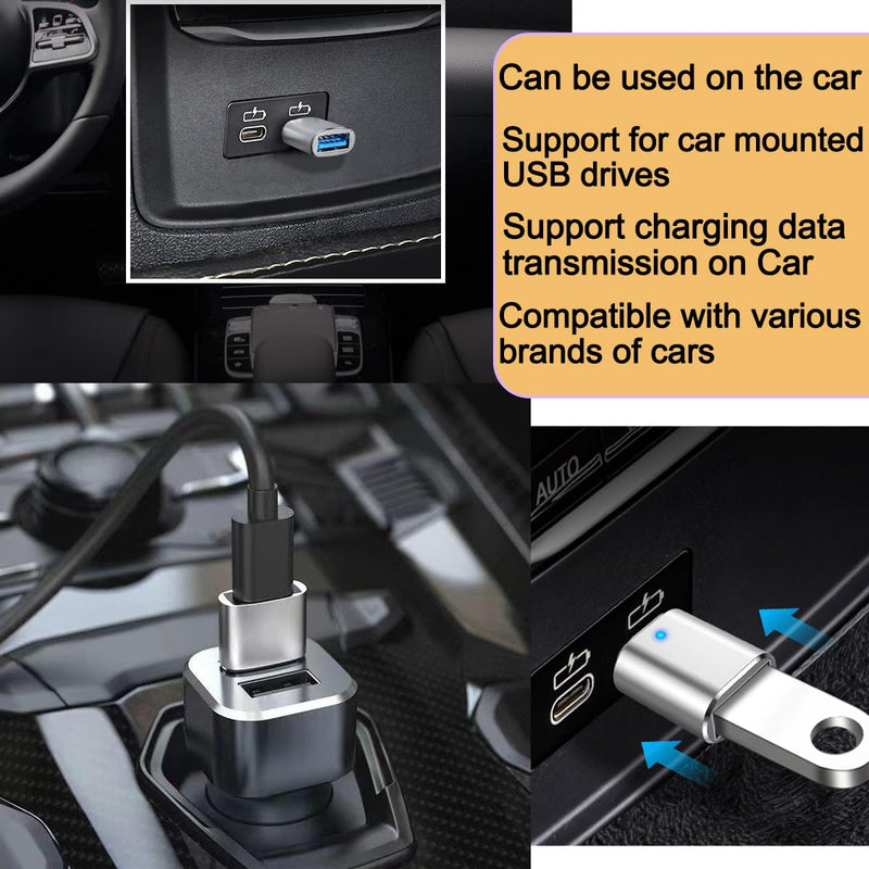[AUSTRALIA] - 5Pcs USB C to USB Adapter, USB A to USB-C Adapter USB 3.0 Hub Type C to USB Adapter USB Hub Splitter Extension OTG Adapter, USB C Female to USB Male Adapter Fast Charging for iPhone Samsung PC MacBook 