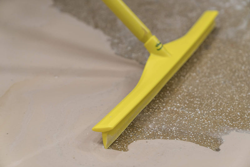 Vikan 71606 Rubber Polypropylene Frame Single Blade Squeegee, 24", Yellow 7160