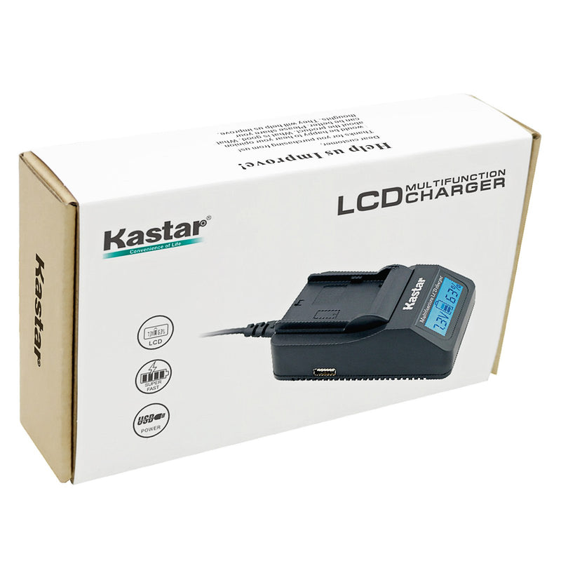 Kastar NP-F570 Battery (2-Pack) and Ultra Fast Charger Kit for Sony L Series InfoLithium Battery NP-F570, NP-F550, NP-F530, NP-F330 and Sony DCRVX2100, HDRFX1, HD1000U, HVRZ1U, HXR-NX5U, NEX-FS100