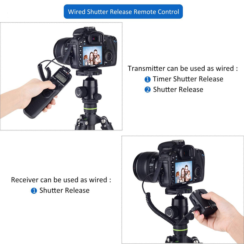 VILTROX FSK 2.4GHz Wireless Timer Shutter Release Camera Remote Control for Nikon D3200 D3300 D5300 D5500 D5600 D7200 D7500 D750 D90